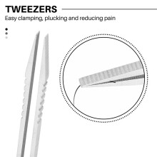 2 Pack Tweezers Titanium Portable Titanium Alloy EDC Tweezers Survival Camping Outdoor Travel Tool