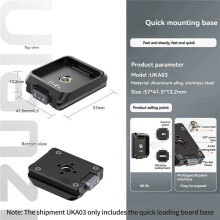 2X Ulanzi UKA Quick-Release Plate Compatible with Uka & F38 Plates for Camera Tripod Quick Release System UKA03 Base