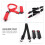 Adjustable Ski and Snowboard Carry Strap, 2pcs Durable Shoulder Handles, Black Red 130cm 5