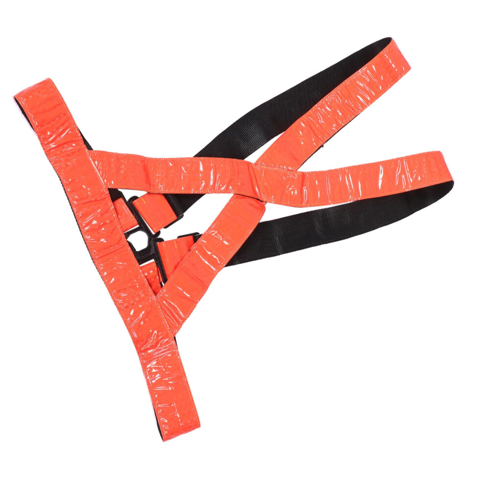Reflective Safety Vest Visibility Neon Orange Adjustable Breathable Gear For Running Cycling And Construction 9455672141246
