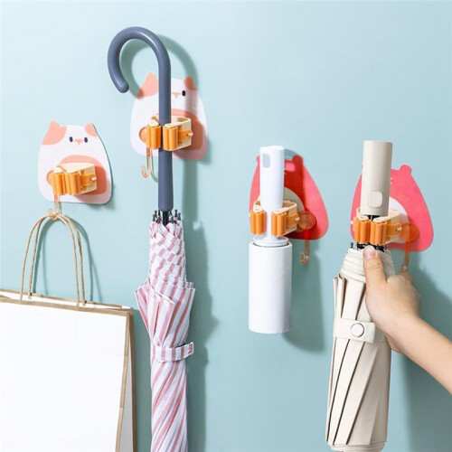 Lovely Bear Mop Holder Hook Included, Strong Load Capacity, Waterproof, Easy Installation, Multicolored 1