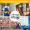 Power Tool Organizer Wall Mounted Drill Storage Rack with 4 Holders 2Layer Heavy Duty Shelf for Garage 3