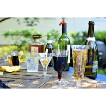 100Pcs Clear Plastic Wine Glass Recyclable, Disposable & Reusable Cups for Champagne, Dessert, Beer, Pudding, Party