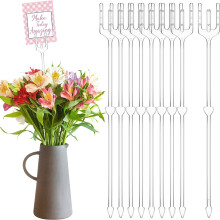 240 Piezas Portatarjetas con Selecciones Florales Portatarjetas de Flores de PláStico Palo para Tarjeta Foto Arreglo de Ramo Floral 24 Cm