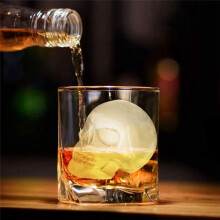 Large 3D Skull Ice Mold Whiskey Skull Ice Party Tray Silicone Ice Mold Mouth Cup Skull Ice Machine