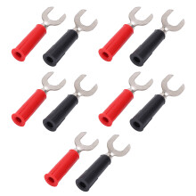 10 Stück PVC Messing Gabel- und Spaten-Kabelverbinder 8 mm/0,3 Zoll Y-Typ