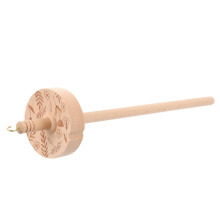 Hand Carved Wooden Yarn Holder Drop Spindle with Smooth Rotation for Knitting Crochet and Sewing