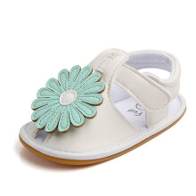 Baby Sandals 06 Months Blue Flower PU Leather Infant Outfit Reliable Fit Lightweight Wear