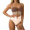 Eendelig badpak voor dames Ring gekoppeld Monokini-rozerood XL 7