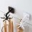 Wall Mounted Rotating Hook 360 Rotation Kitchen Utensil Organizer Punch  White SpaceSaving Rack 4