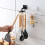 Wall Mounted Rotating Hook 360 Rotation Kitchen Utensil Organizer Punch  White SpaceSaving Rack 5