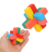 6-in-1 Wooden Brain Puzzle Teaser for Adults, Lightweight & Fine Workmanship