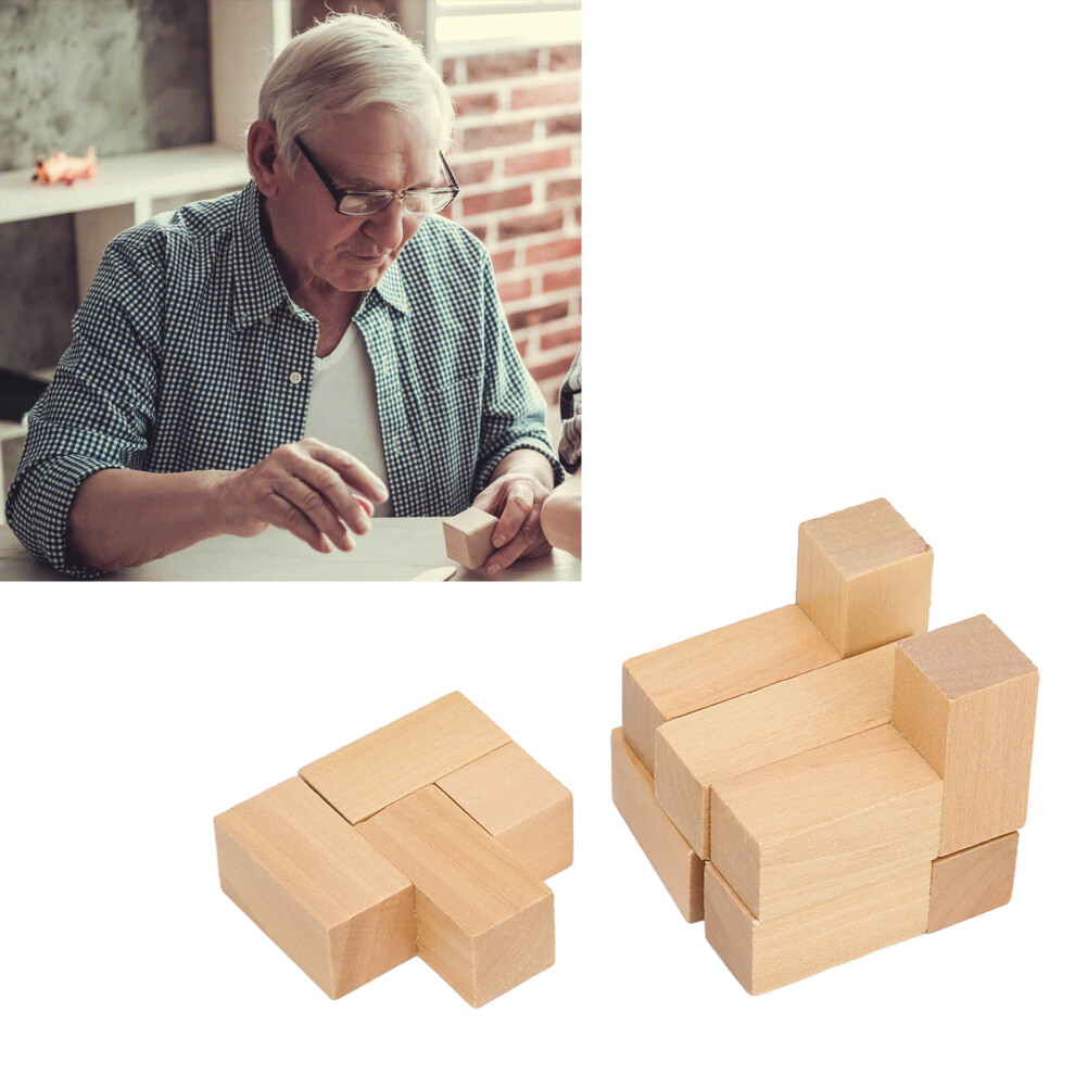 Intelligent Wooden Brain Puzzle Teaser for Adults - Portable & Fine Workmanship