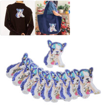 10Pcs Bright Cotton Dog Iron-On Patches, 9x7.2cm, Durable & Cute