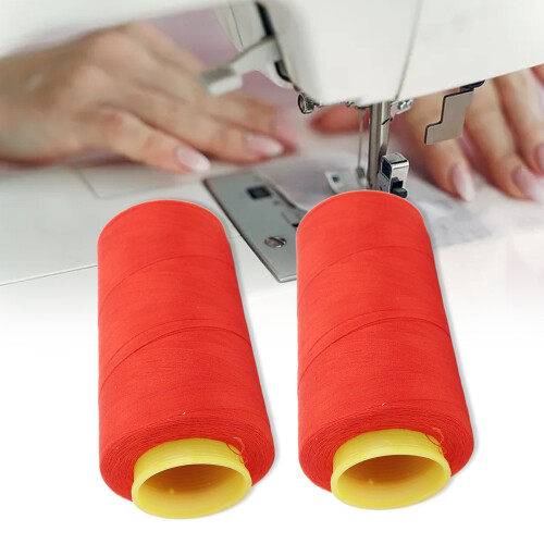 2 Stück Rote Polyester-Serger-Garne, langlebiges Nähen, 4,711,2 cm
