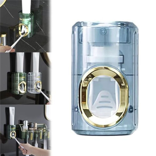 2Pcs Toothpaste Squeezer -Automatic Toothpaste Dispenser Wall Mounted, Pastetooth Paste Dispenser and Holder-C 1