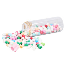 100pcs Glass Capsules Message Pills with Blank Paper, Mixed Color