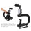Handheld Video Stabilizer with LED Light & Microphone - Portable U-Shape Model 7