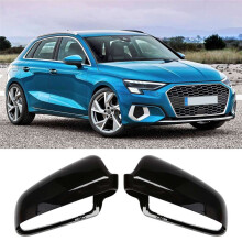 Glossy Black Rear View Side Car Mirror Cover for A4 B6 B7 A6 C6 2003 - 2007 S4 Car RearView Mirror Case Cover