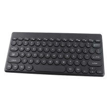 Wireless 2.4G 78-Key Keyboard & 4-Button Mini Mouse Set for Office Black