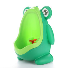 Cute Frog Potty Training Urinal for Boys with Funny Target and Easy Wall Mount Green Toddler Toilet