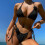 Women's Two Piece Bikini Set 3D Rose Ruched Halter-Sky Blue S 7