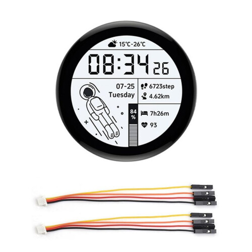 RP2350 Placa de Desenvolvimento com Tela Sensível Ao Toque AMOLED de 1,43 Polegadas 466x466 Sensor de 6 Eixos Integrado para HMI LVGL