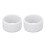 2pcs White Silicone Tennis Racket Handle Sweat Absorption Ring 5g 2