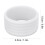2pcs White Silicone Tennis Racket Handle Sweat Absorption Ring 5g 6