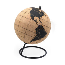 Pinnable Cork Globe 5.7' Antique Standing Desk Decor Compact Map for Home Office