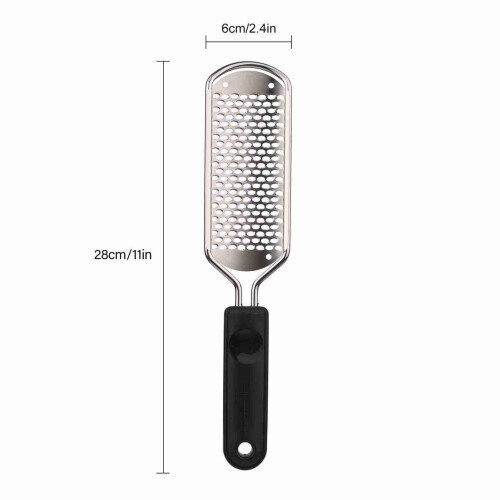 Stainless Steel Foot File Pedicure Tool with Adjustable Handle, Black 1