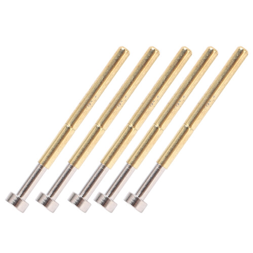 100pcs Pogo Pin Flat Head Spring Test Probes Brass 2.36mm Diameter PCB Testing 1