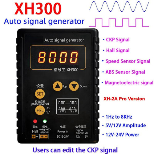 XH300 Gerador de Sinal Automático, Saída de Sinal Do Sensor de Velocidade Do Veículo, Sinal de Hall de Carro