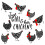 4pcs Kitchen Wall Stickers 60x30cm Chicken Shape PVC Decorative 5