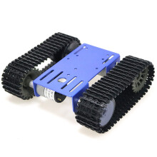 2WD Robot Tank Chassis with Dual DC Motors, WiFi Bluetooth Control, STEAM Educational Platform for School Competition