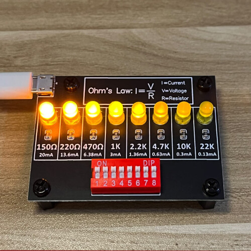 Soldering Practice Kit for Beginners DIY Electronics Training Board with Resistor Circuit Assembly