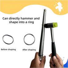 Stahlringdorn Pro Edelstahl-Ringdorn US 0-15 Ringgrößenmesser mit 1/4-Zoll-Hammerdorn