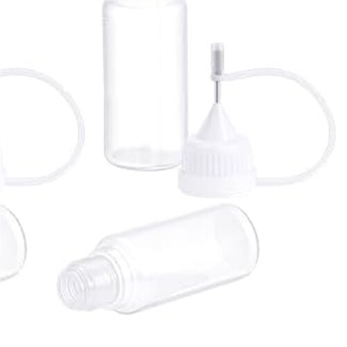 100Pcs Tip Applicator Bottles with 10Ml/0.34 Oz Clear Squeeze Bottles Plastic Glue Applicator for Liquid Oil Quilling 2
