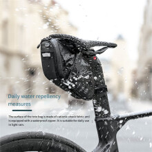 Bicycle Saddlebag Waterproof 1.5L Large Capacity Bike Bag Cycling Tail Bag for MTB Foldable Rear Bag Bike Road Luggage