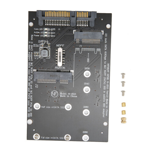M.2 to SATA Converter Adapter, PCB, Black, Fast Transfer 1