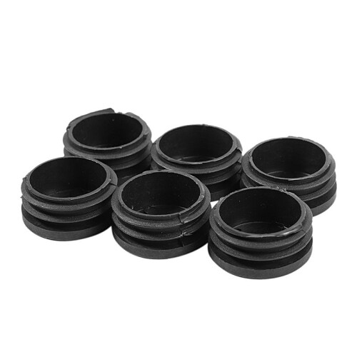 30Pcs Plastic Blanking End Cap Pipe Tube Insert Plug Cover 40mm Black 2