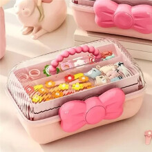 Cute Bowknot Multi-Layer Hairpin Storage Box Girls Jewellery Box Children'S Hair Accessories Storage Box Toy 2pcs