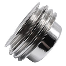 Chrome Steel Triple Water Pump Pulley SBF Small Block for 260 289 Mustang 1965-1966 1 Crank Pulley