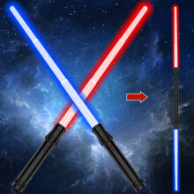 Light Saber for Kids Dual Set with MotionSensitive FX Sound and Expandable Blades Gift for Birthday and Halloween