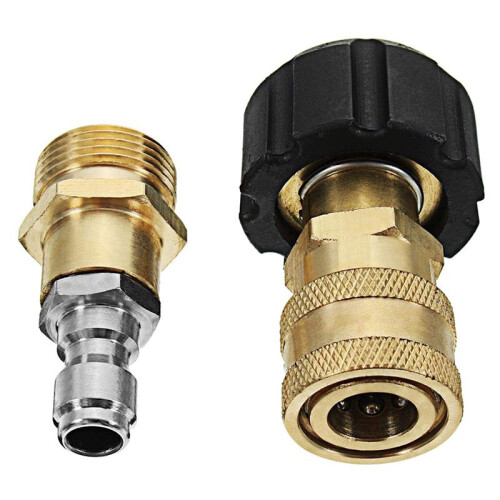 5X High Pressure Washer Foam Washing Machine M22 Threaded Nozzle Quick Connect Connector 1