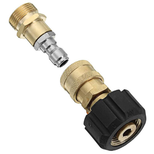 5X High Pressure Washer Foam Washing Machine M22 Threaded Nozzle Quick Connect Connector 2