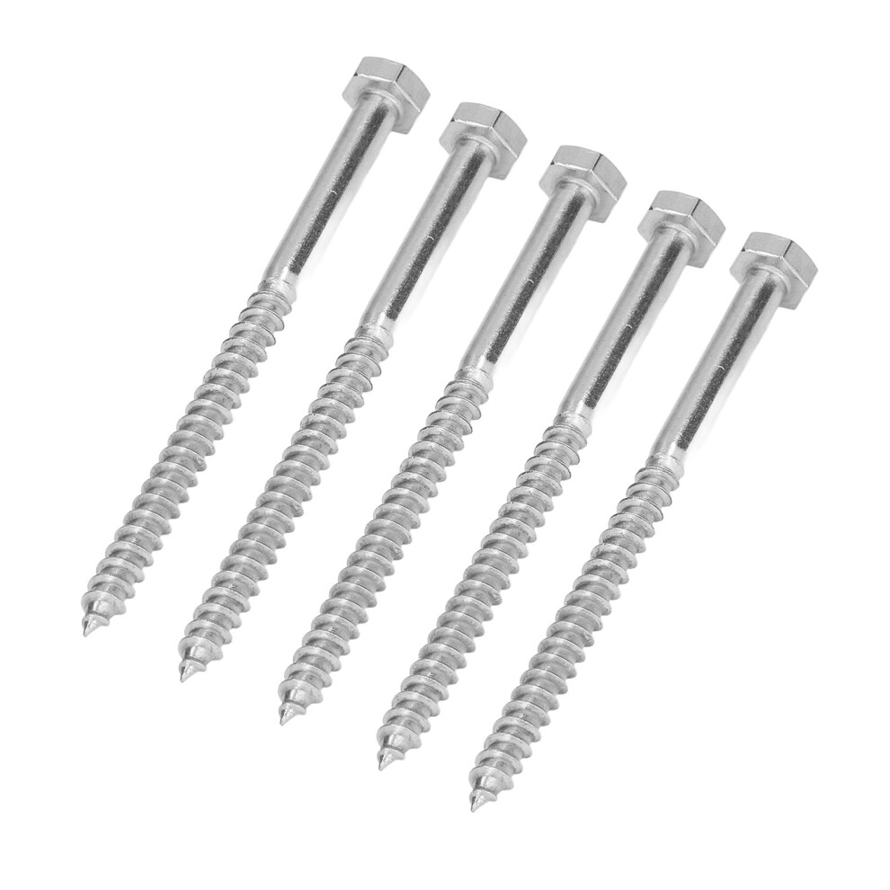 M6x90mm A2-70 Stainless Steel Half Thread Wood Lag Screws 4631390453945