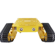 Robot Tank Chassis Gold 9V with Code Box, Programmable Tracked Platform for STEM Education