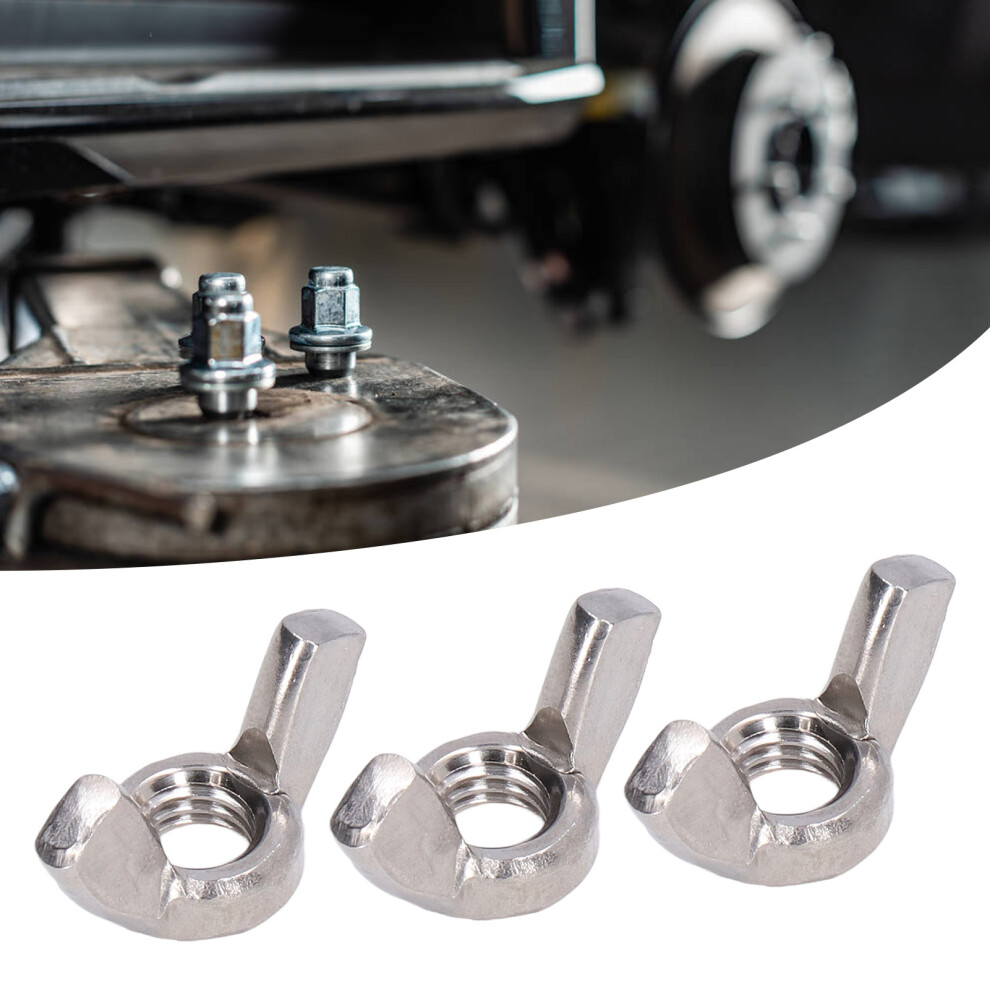 50Pcs Stainless Steel Wing Nuts Set M6 Din 315 Assortment Kit Durable Hardware 8711390454053