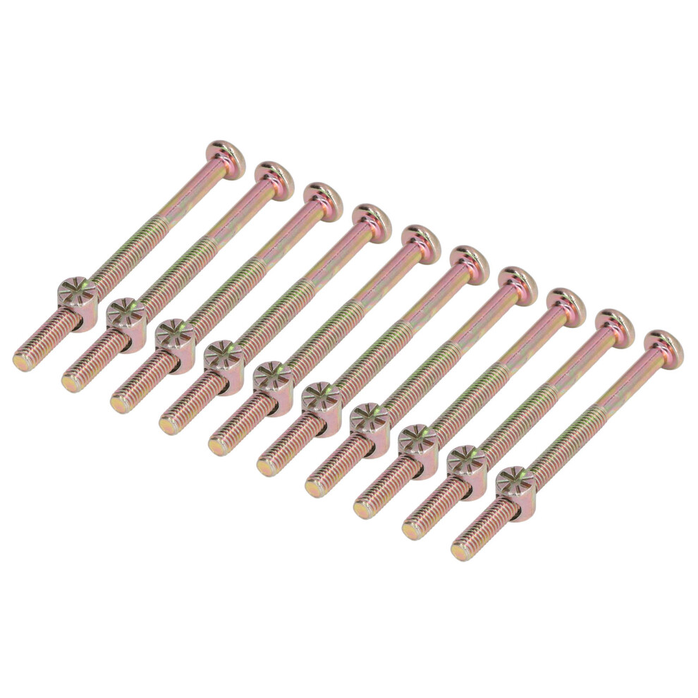 10 Sets M6x80mm Galvanized Stainless Steel Bed Crib Screws Hardware Kit 7901390454073